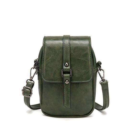 Vintage Crossbody Phone Bag, Small Pu Leather Shoulder Purse And :') - Picture 1 of 7